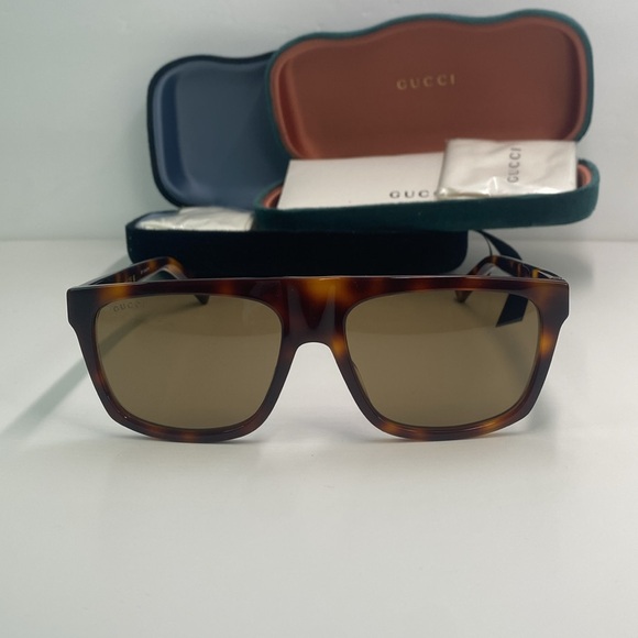 New Authentic Gucci GG0450S 003 57 Men's Sunglasses - Picture 5 of 14